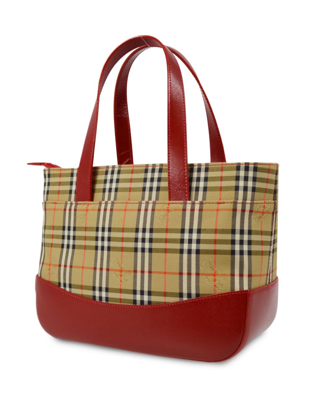 Burberry Pre-Owned 1990-2000 House Check geruite shopper met logobedel - Rood