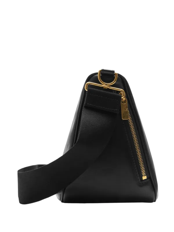 Burberry ラージシールドレザーメッセンジャーバッグ Burberry Shield レザーメッセンジャーバッグ M | ブラック