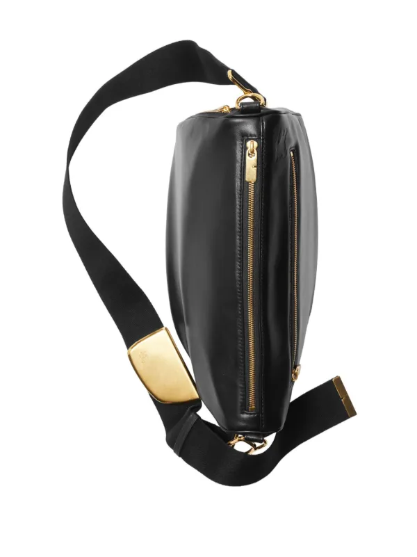 Burberry ラージシールドレザーメッセンジャーバッグ Burberry Shield レザーメッセンジャーバッグ M | ブラック