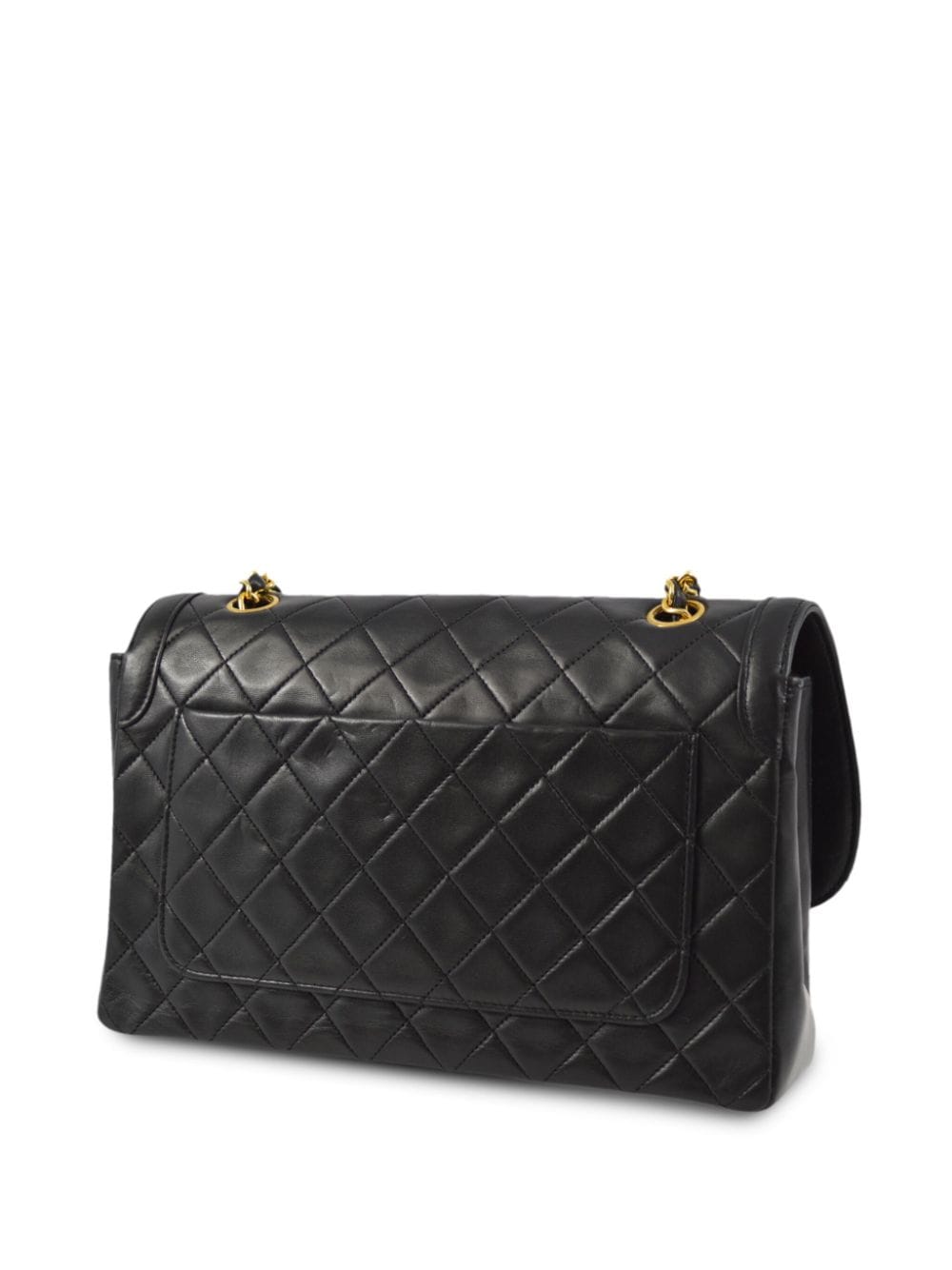 Pre-owned Chanel 1990 Classic Flap Shoulder Bag In Black