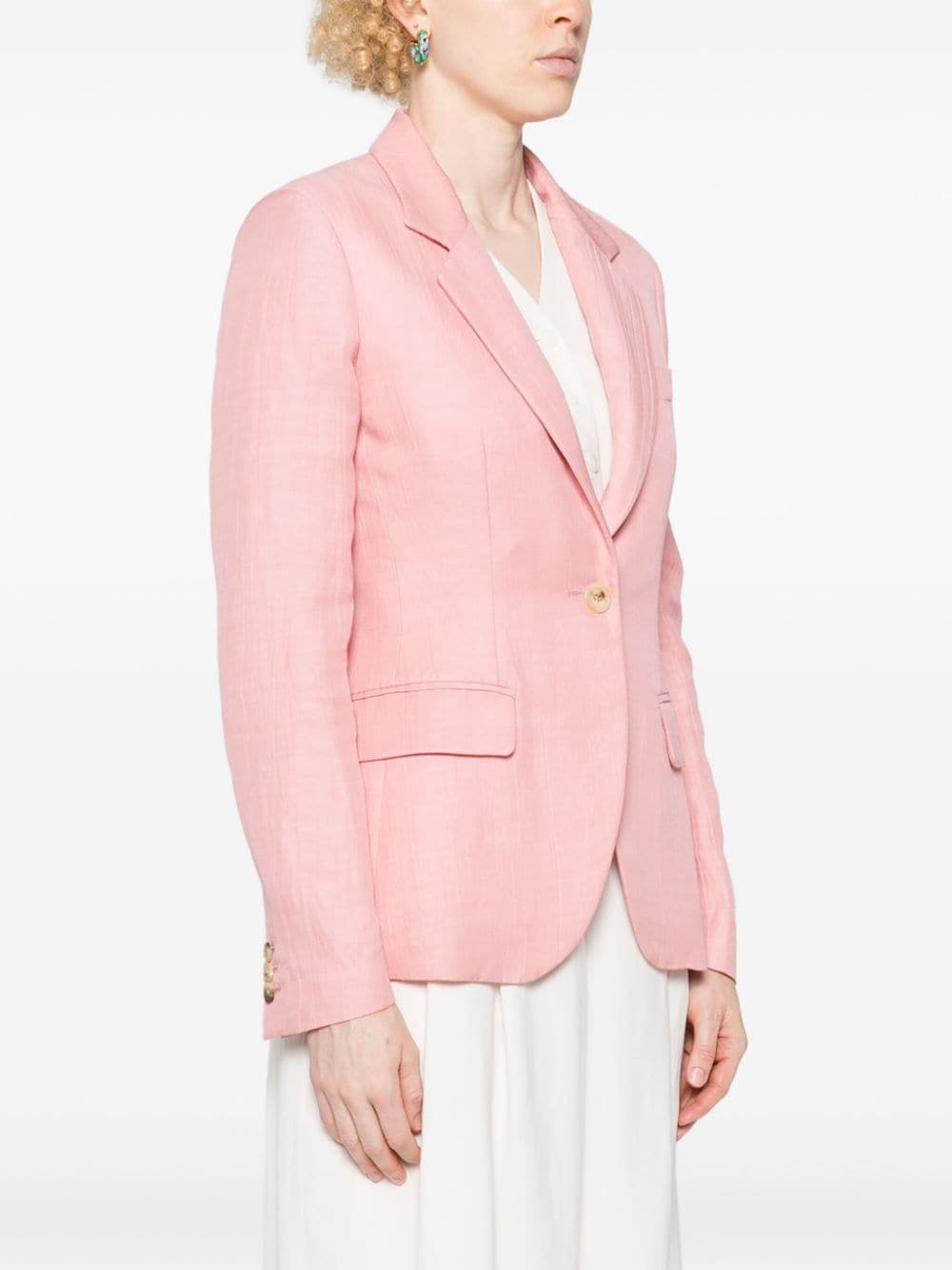 Shop Callas Milano James Single-breasted Blazer In Pink