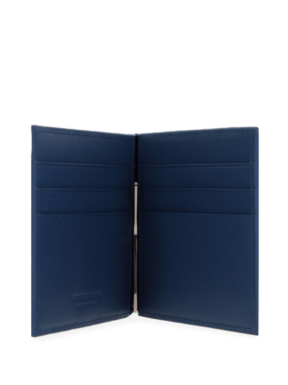 Shop Bottega Veneta Intrecciato Leather Wallet In Blau