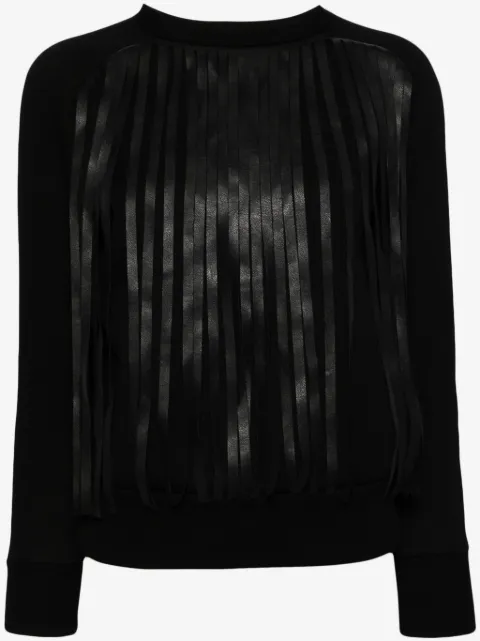 Neil Barrett sudadera manga larga con flecos