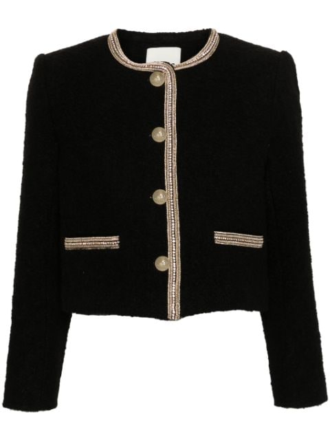 SANDRO contras-trim military jacket