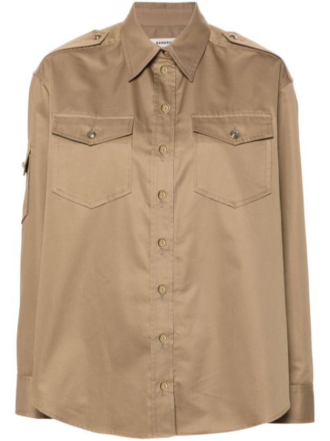 SANDRO twill shirt Women