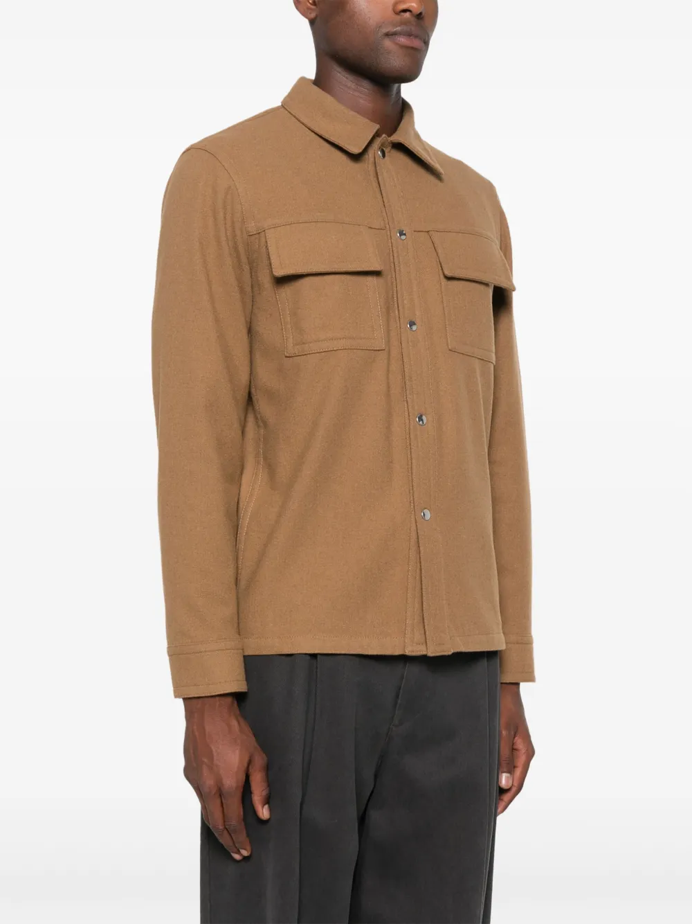 Affordable SANDRO felted-finish overshirt Men