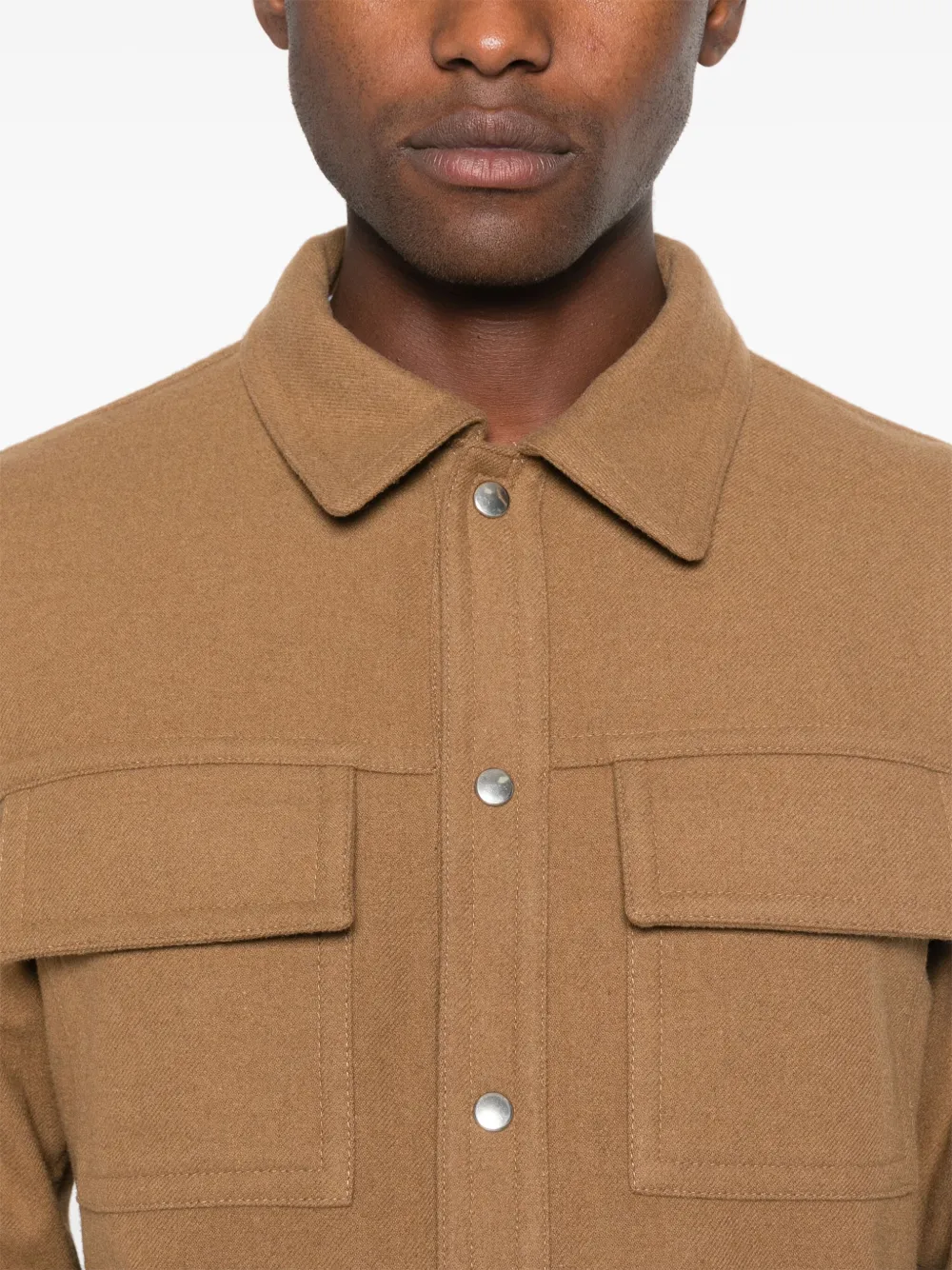 Affordable SANDRO felted-finish overshirt Men