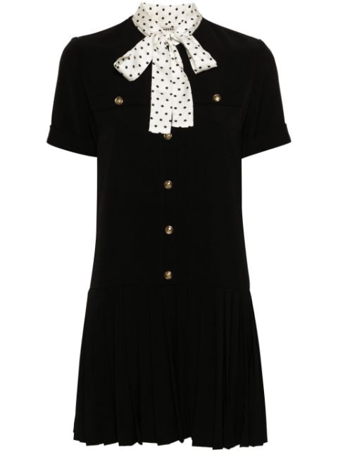 SANDRO pussy-bow collar minidress