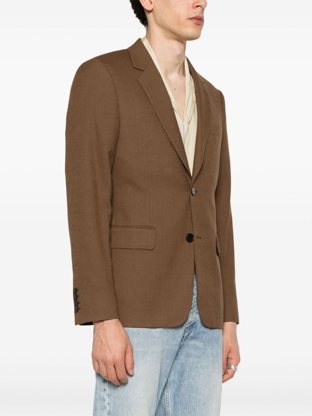 Shop Sandro Single-breasted Blazer In Brown