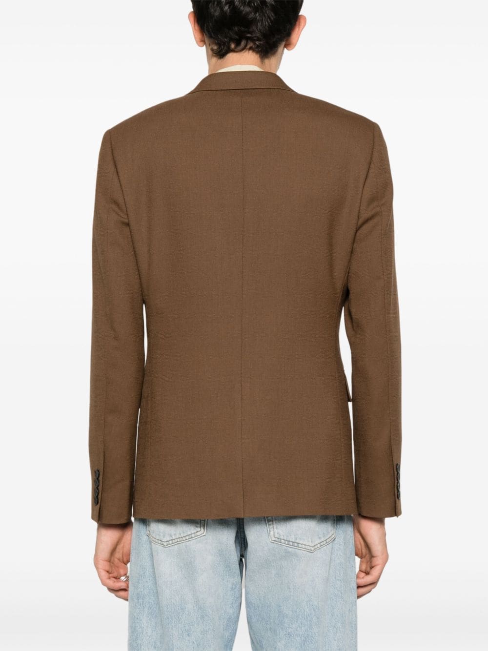 Shop Sandro Single-breasted Blazer In Brown