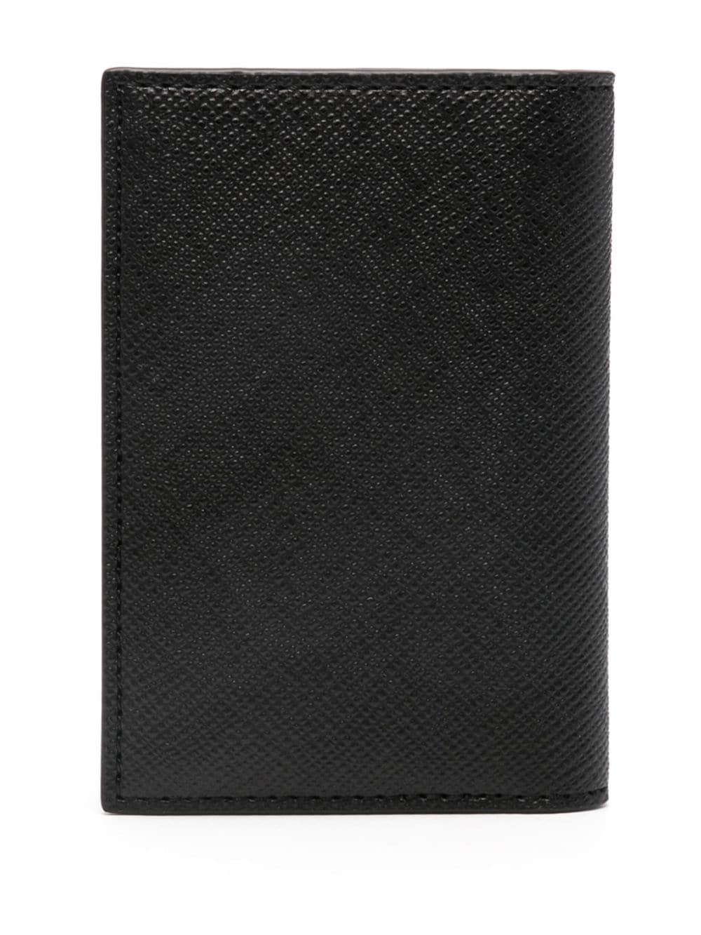 Shop Sandro Leather Bi-fold Card Holder In Schwarz