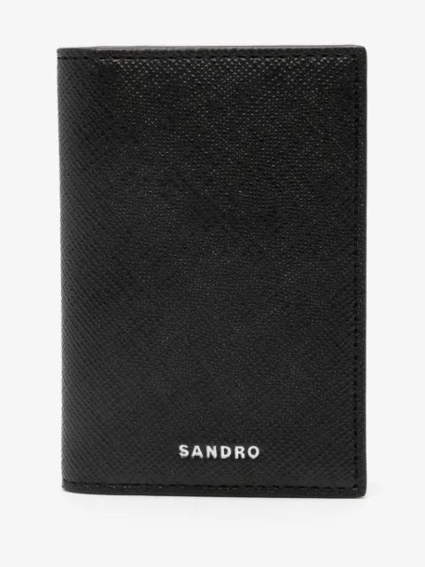 SANDRO reconstituted leather wallet