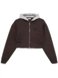 SANDRO scuba jersey jacket - Brown