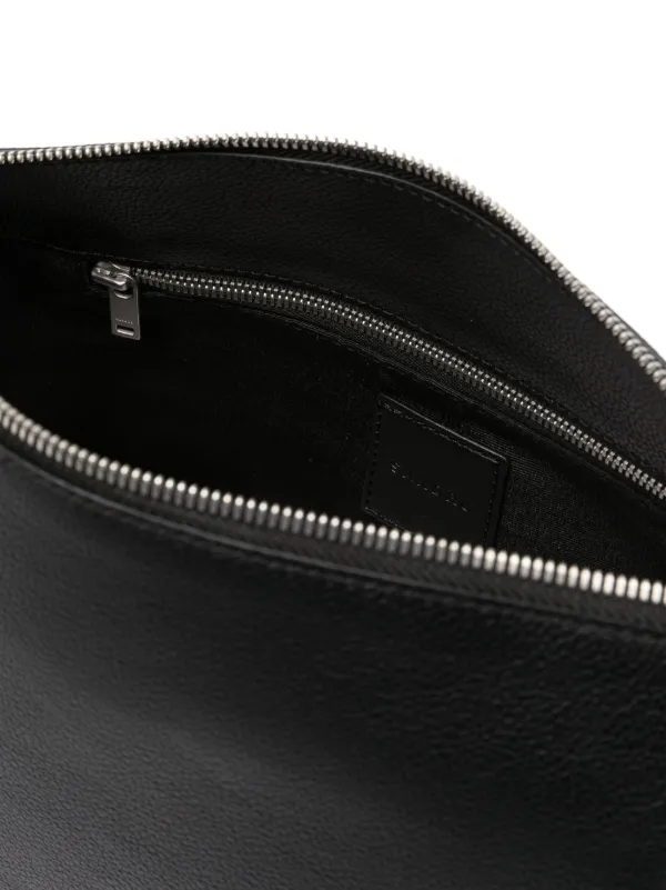 SANDRO Leather Messenger Bag Black FARFETCH BH