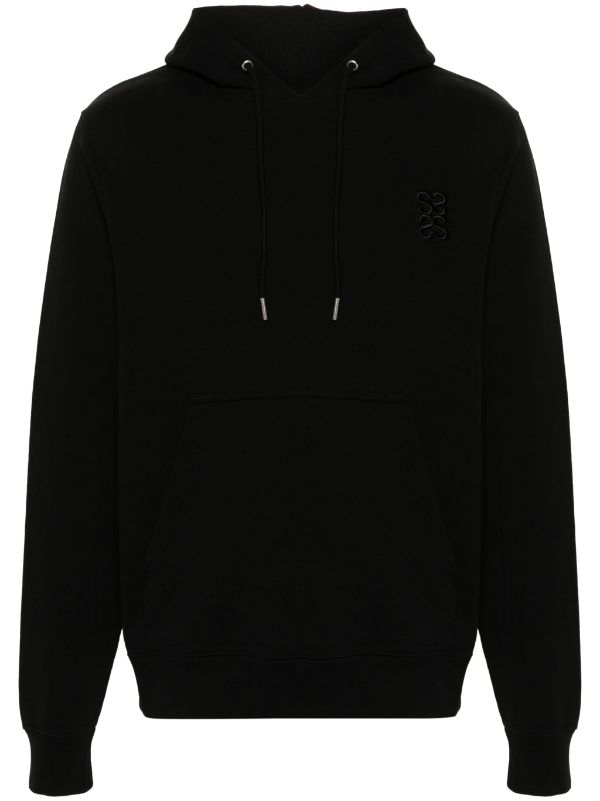 Black embroidered hoodie shops