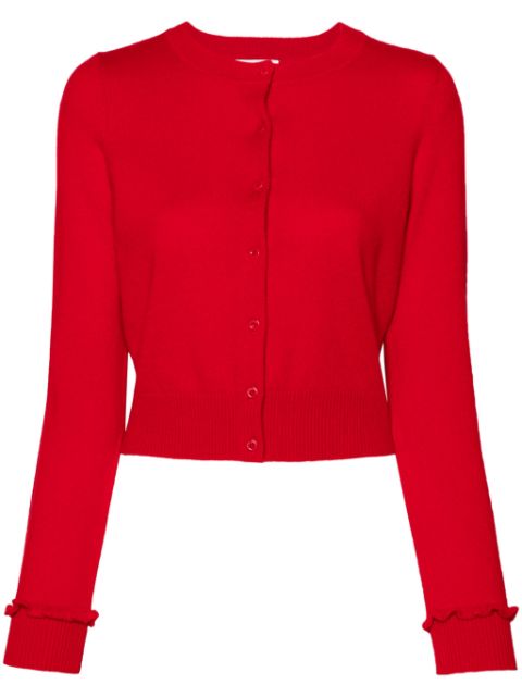 SANDRO ruffle-detail button-up cardigan Women