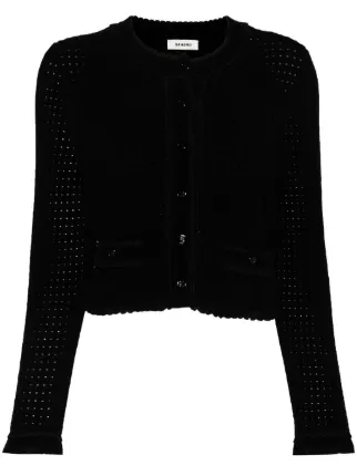 SANDRO オープンニット カーディガン | ブラック | FARFETCH JP SANDRO オープンニット カーディガン | ブラック | FARFETCH JP