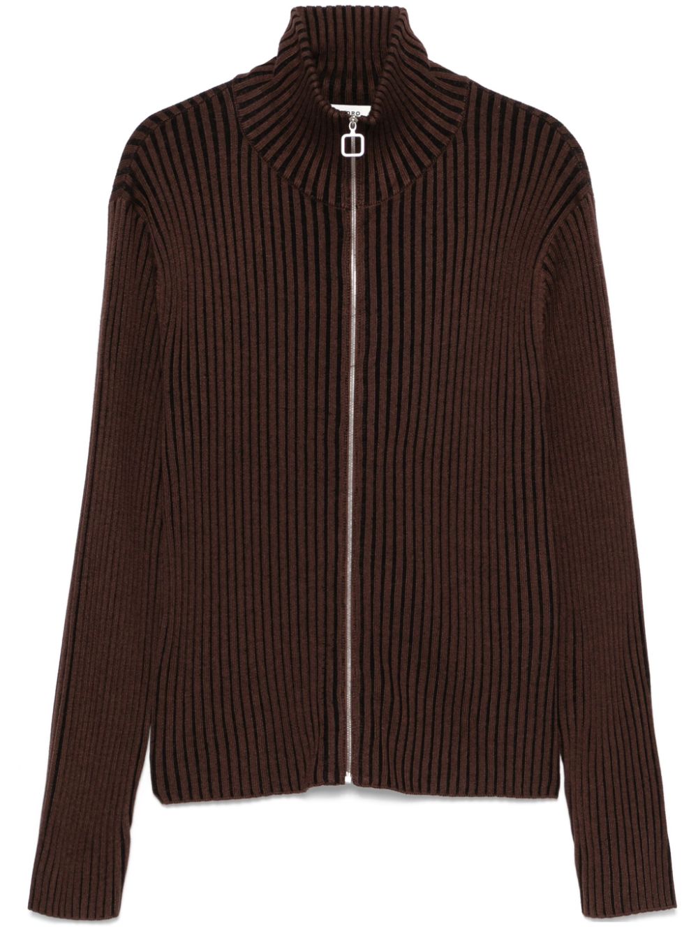 ribbed-knit cardigan