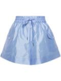 SANDRO high-waisted elasticated-waist shorts - Blue