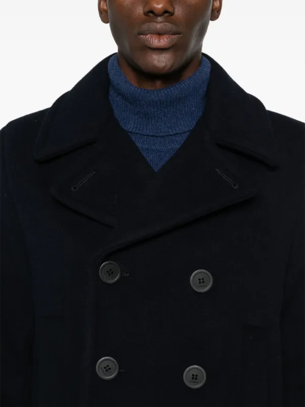 SANDRO Manteau En Feutre Bleu FARFETCH FR