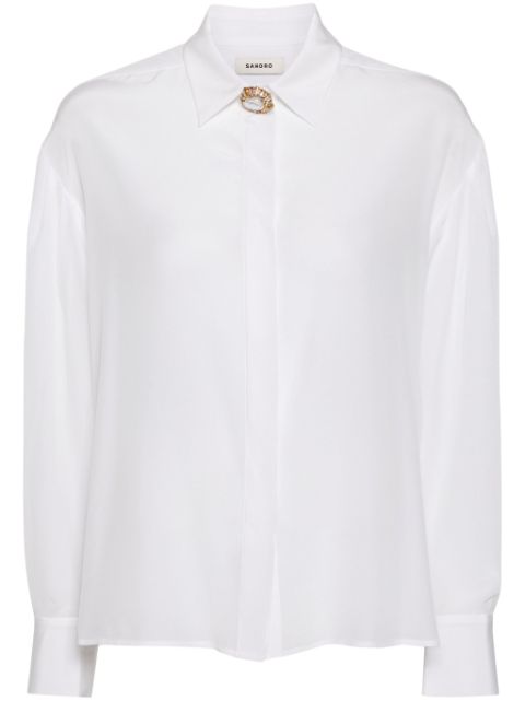 SANDRO long-sleeve silk shirt Women