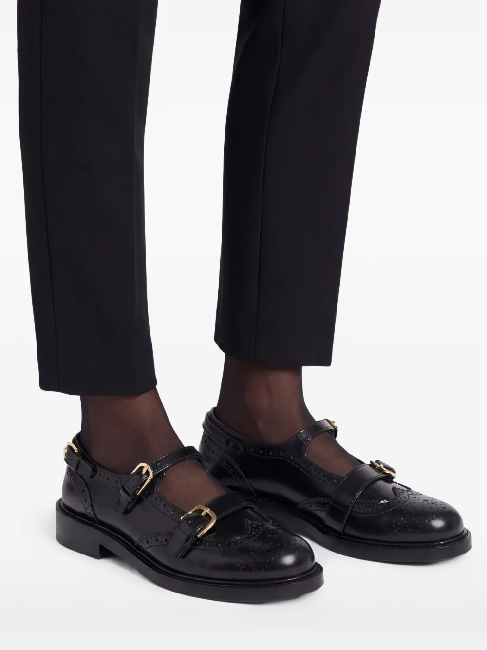 SANDRO Brogues met gespdetail Zwart