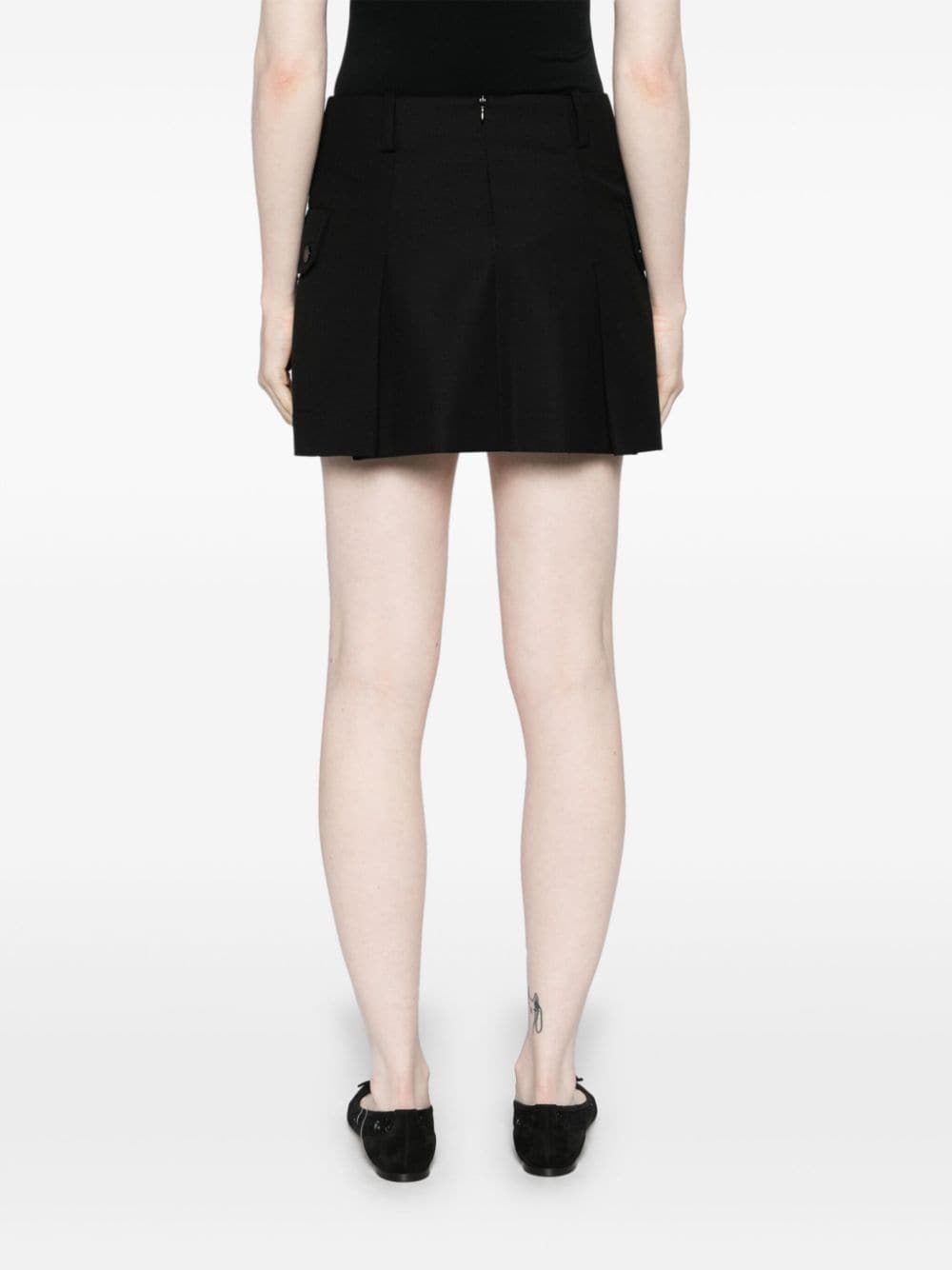 Shop Sandro A-line Twill Miniskirt In Black