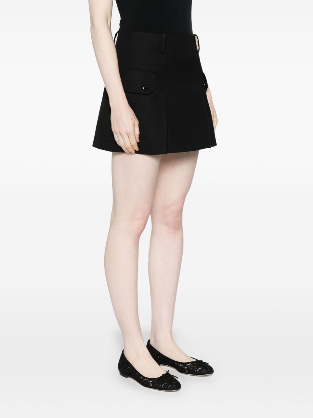 Shop Sandro A-line Twill Miniskirt In Black