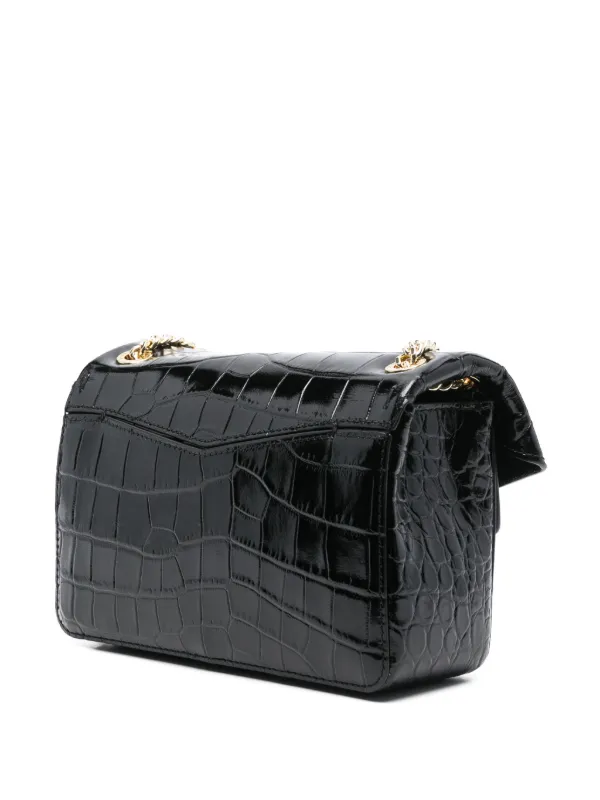【SANDRO】ラフィア YZA ショルダーバッグ Mock croc leather Yza bag black / gray For Women | Sandro Paris