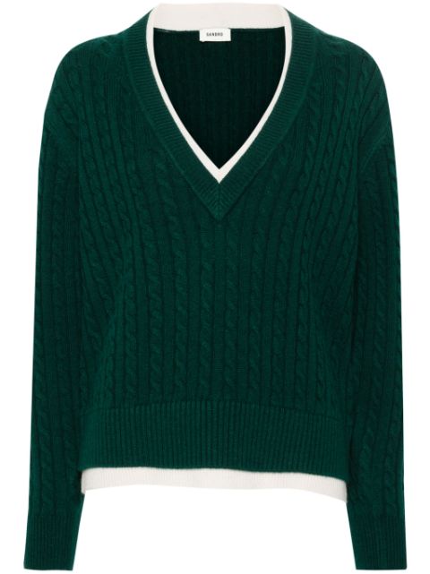 SANDRO Albus cable-knit jumper Women