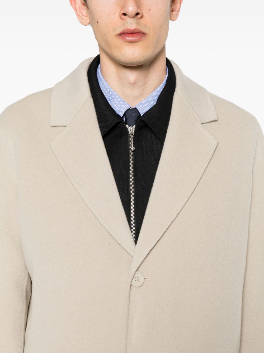 SANDRO wool single-breasted coat Men