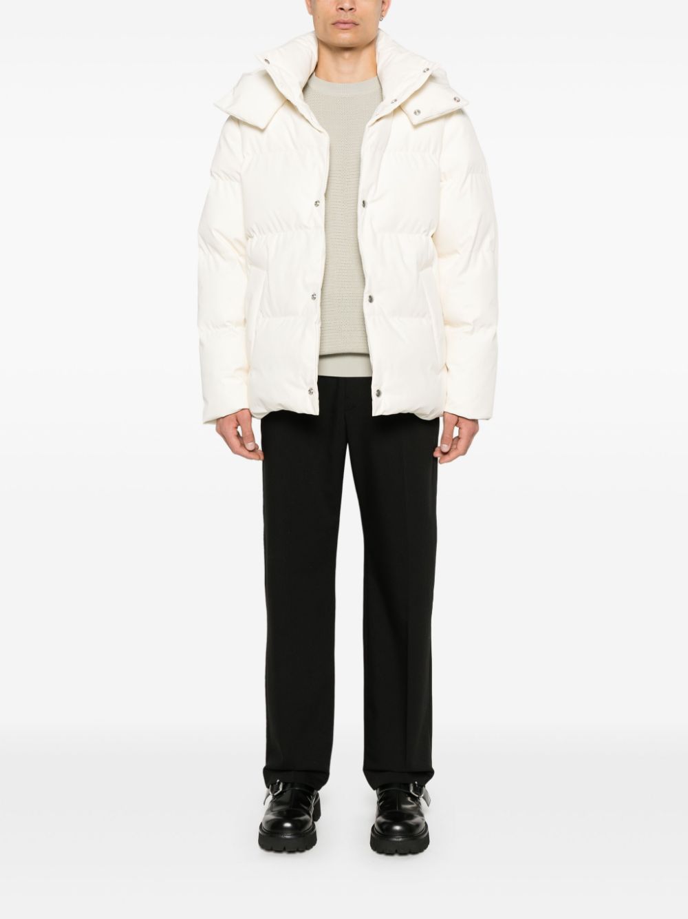 Shop Sandro Puffer Jacket In White