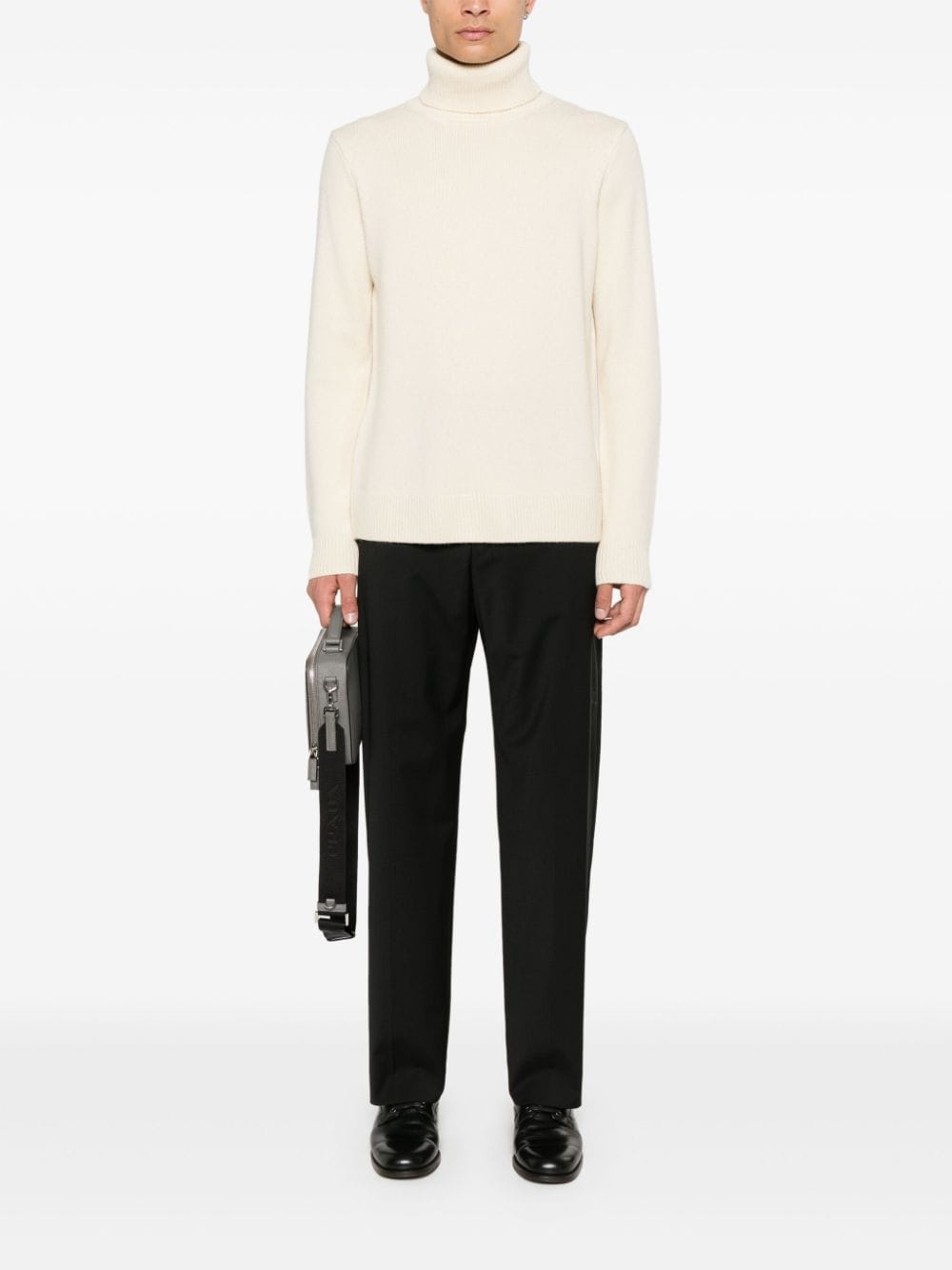 Shop Sandro Turtleneck Sweater In Neutrals