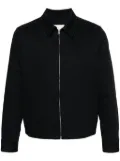 SANDRO zipped cotton shirt jacket - Blue