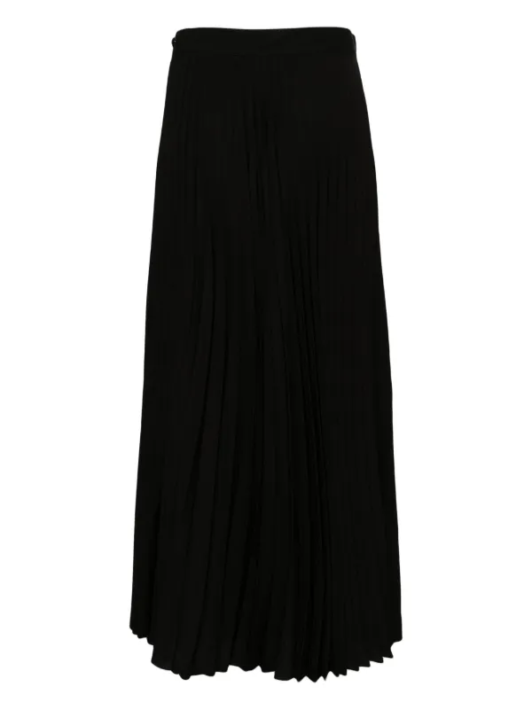 sandro paris　ラッププリーツスカート SANDRO プリーツ ラップスカート | ブラック | FARFETCH JP