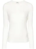 SANDRO logo-embroidered layered top - White