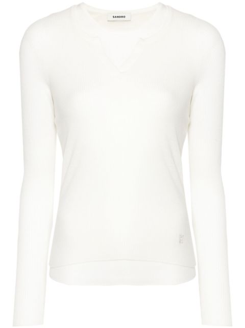 SANDRO logo-embroidered layered top Women