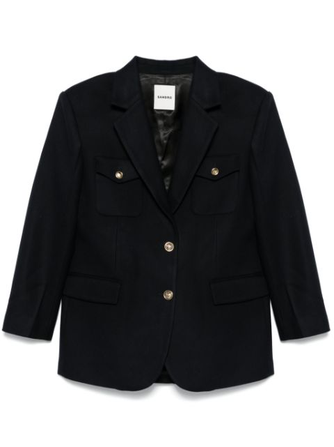 SANDRO twill blazer Women