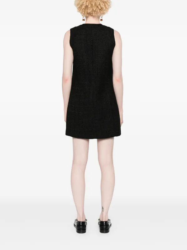 sandro ビジューワンピース SANDRO エンボスボタン ワンピース | ブラック | FARFETCH JP