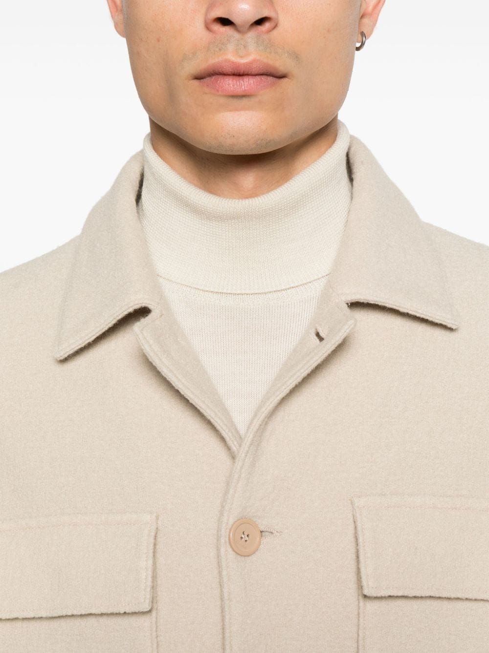 Shop Sandro Bouclé Jacket In Neutrals