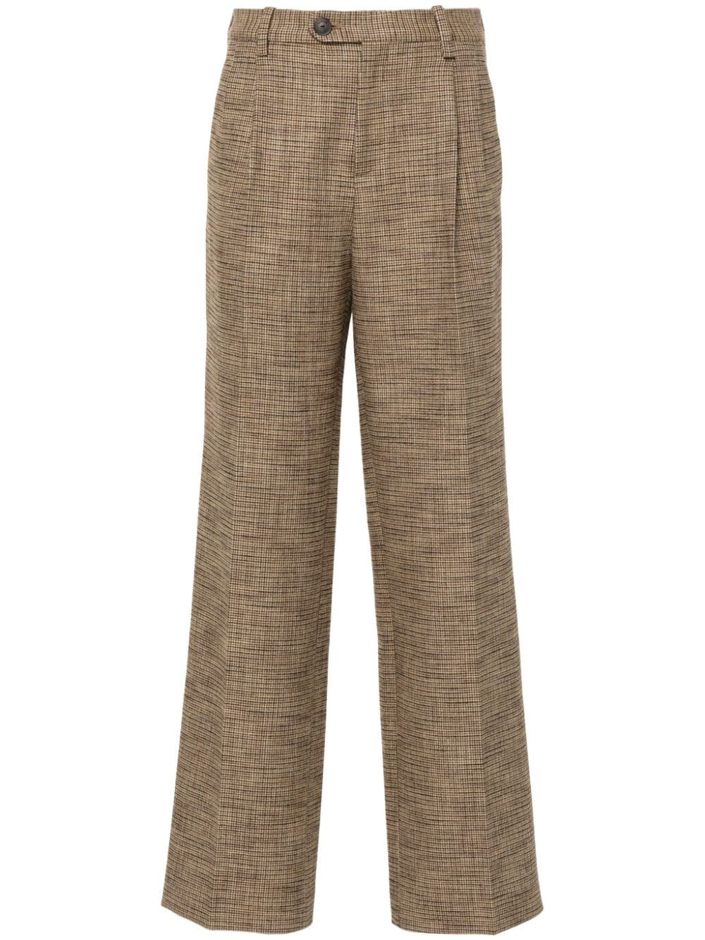 houndstooth-pattern trousers