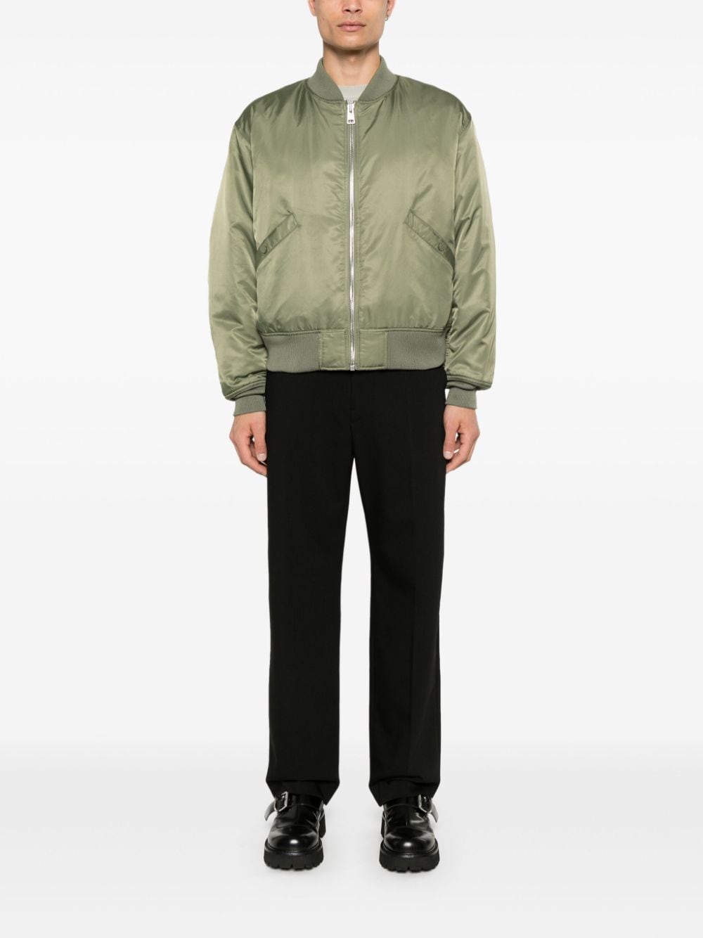 Shop Sandro Bomber Jacket In Green