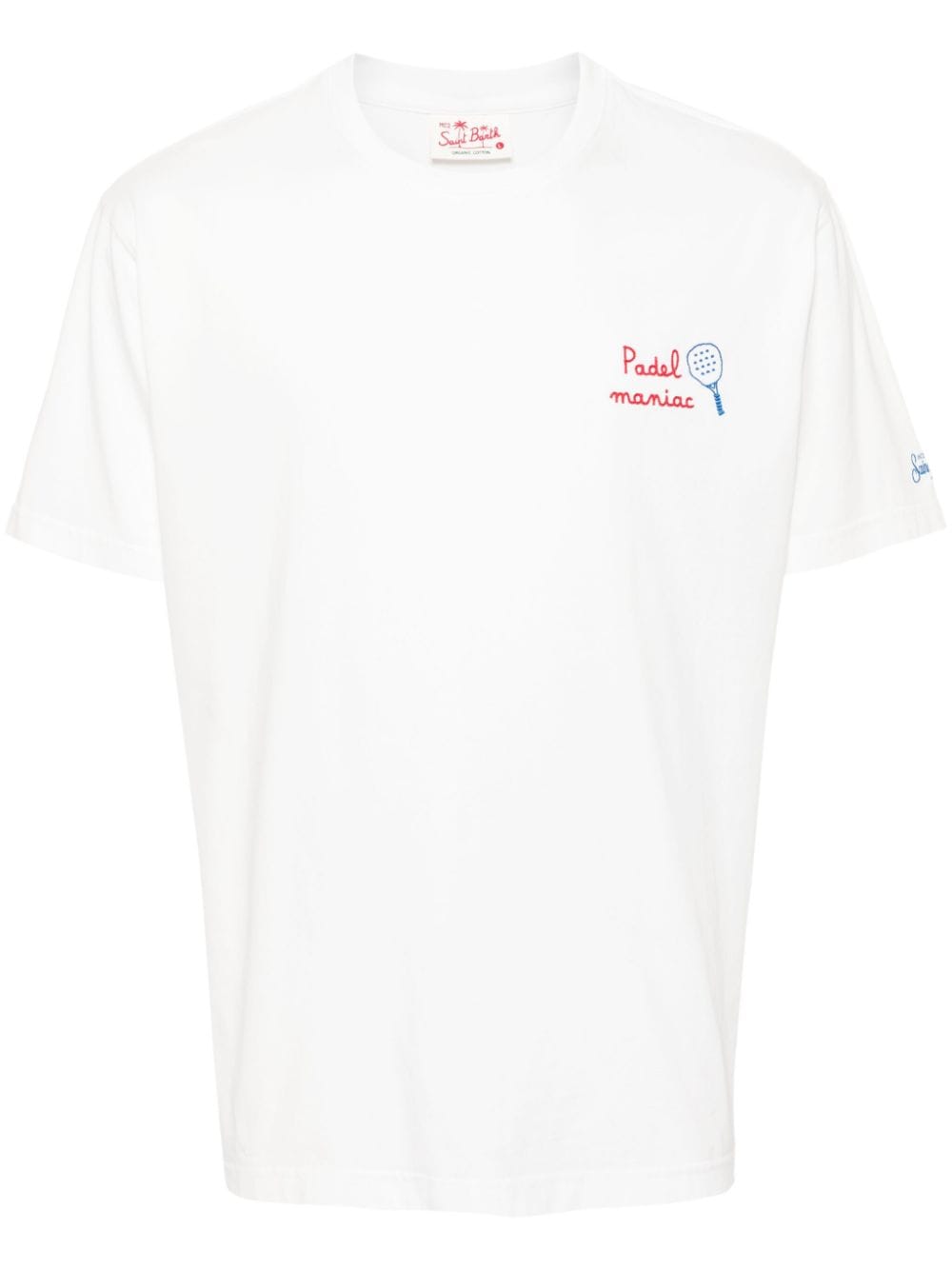 MC2 Saint Barth padel maniac-embroidered T-shirt Wit