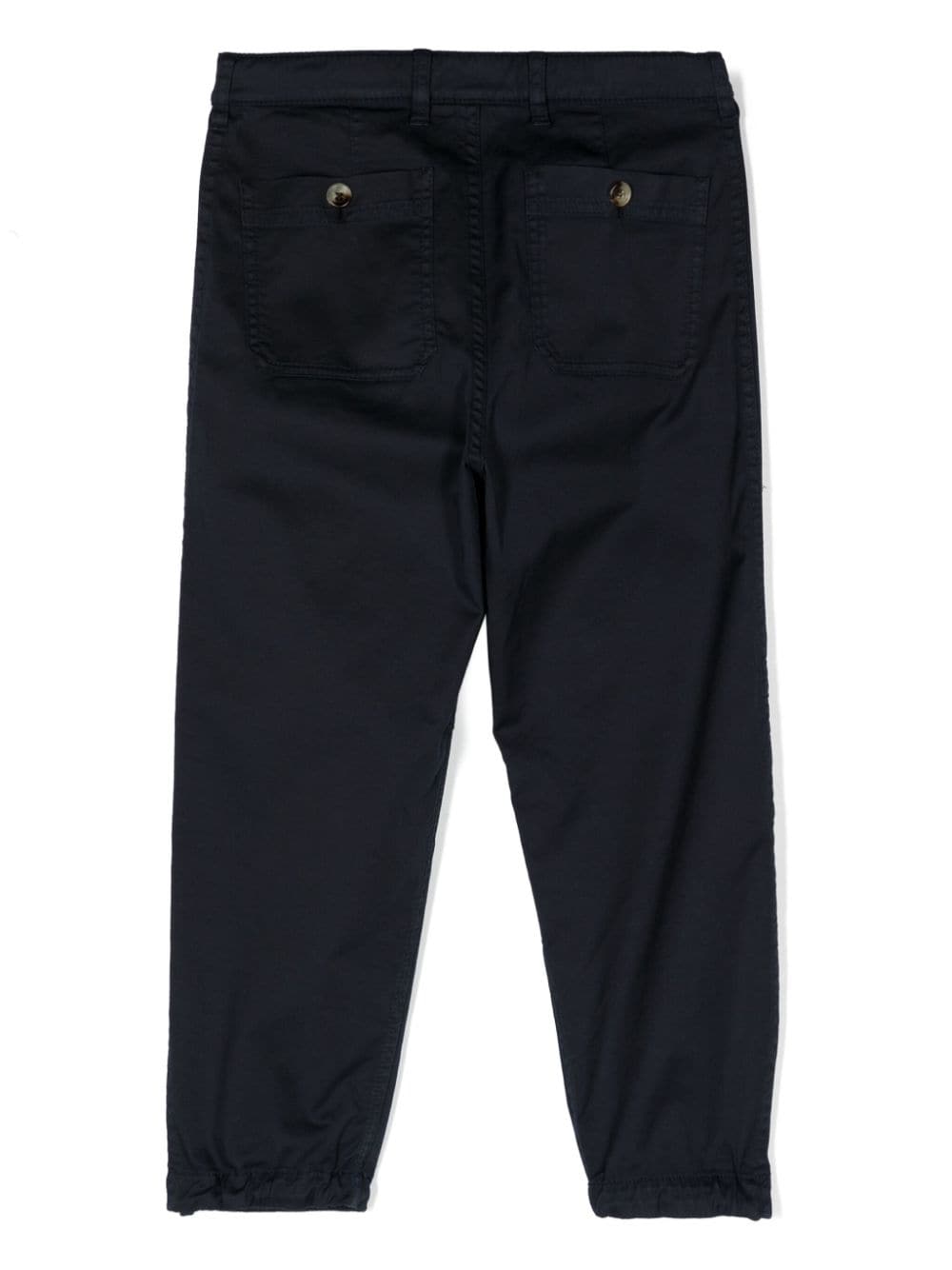 Shop Brunello Cucinelli Mid-rise Tapered Trousers In Blue
