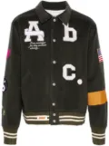 Advisory Board Crystals Blanket Varsity fleece bomber jacket - Brown