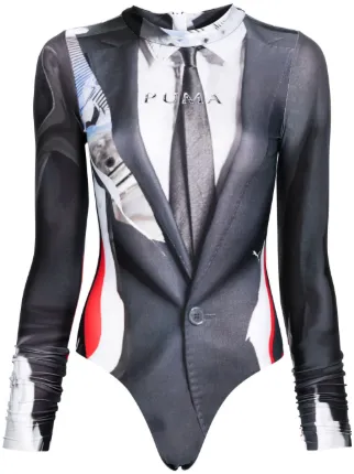 Ottolinger x Puma abstract-print Bodysuit | Neutrals | FARFETCH IN