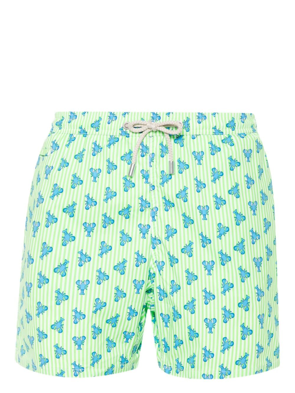 Mc2 Saint Barth Comfort Lobster-print Swim Shorts In Green