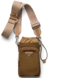 Prada Re-Nylon shoulder-strap smartphone case - Brown