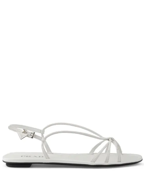 Prada sandales en cuir - Blanc - Prada - Modalova