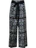 'S Max Mara Patty graphic-print cropped trousers - Blue